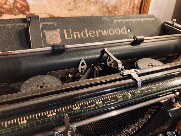 Rare machine à écrire vintage Underwood 14 USA en version Azerty - 1921
