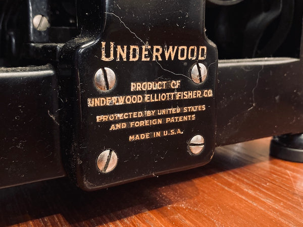 Rare machine à écrire vintage Underwood 14 USA en version Azerty - 1921