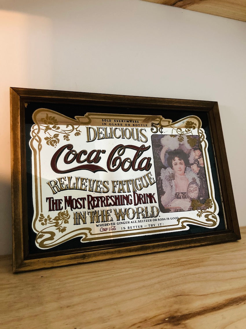 Miroir publicitaire vintage Coca Cola