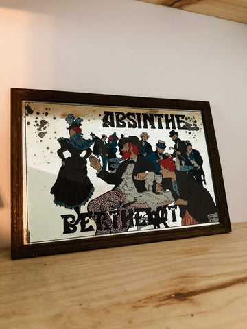 Miroir publicitaire vintage Absinthe Berthelot