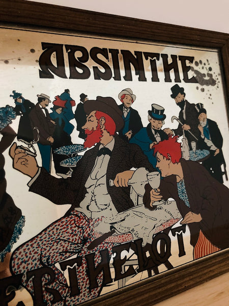 Miroir publicitaire vintage Absinthe Berthelot