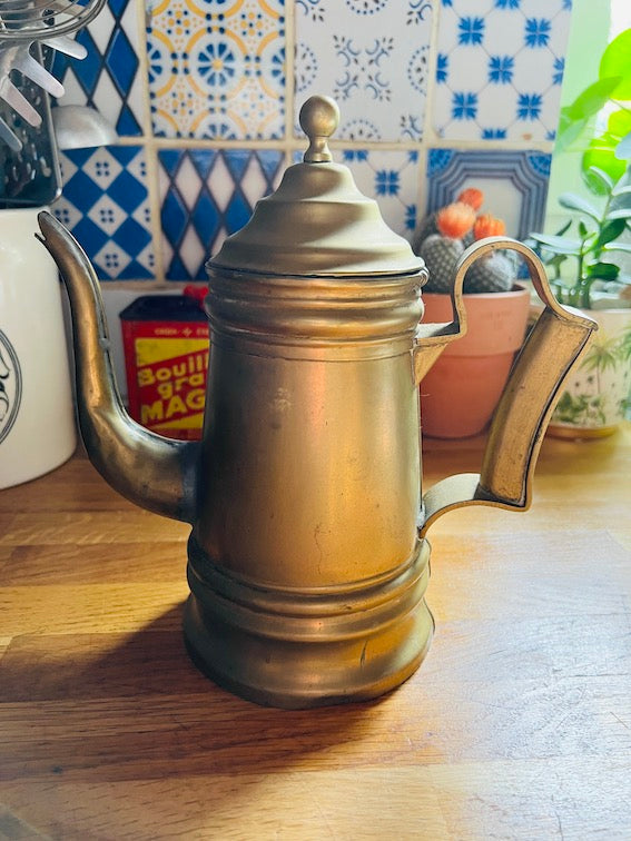 Cafetière vintage en laiton - Cayre à Vayrac (Lot)