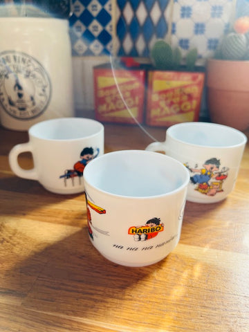 Lot de 3 tasses vintages Haribo - Arcopal France