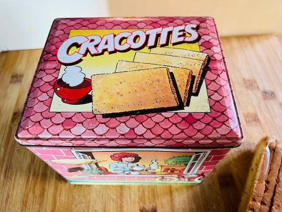 Boite métallique vintage Cracotte
