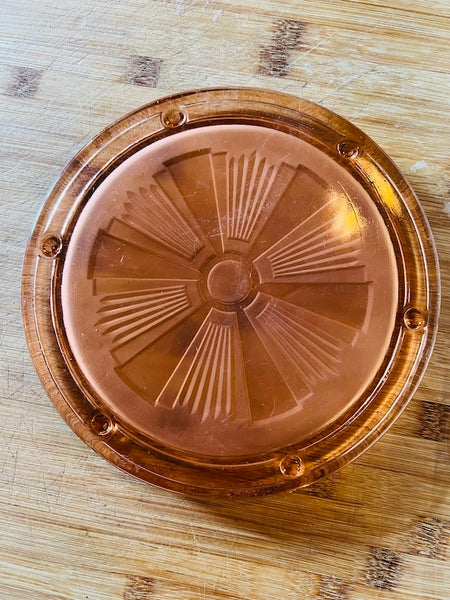 Dessous de plat vintage en verre rose