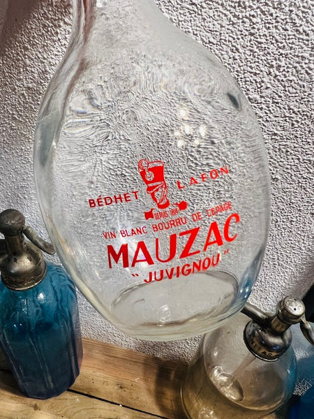 Pichet / bouteille vintage en verre vin blanc bourru Mauzac "Juvignou"