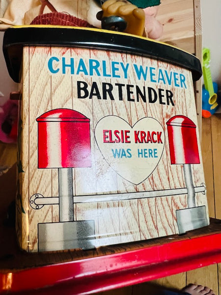 Jouet automate vintage Barman / Charley Weaver Bartender - Rosko Japan - Années 50