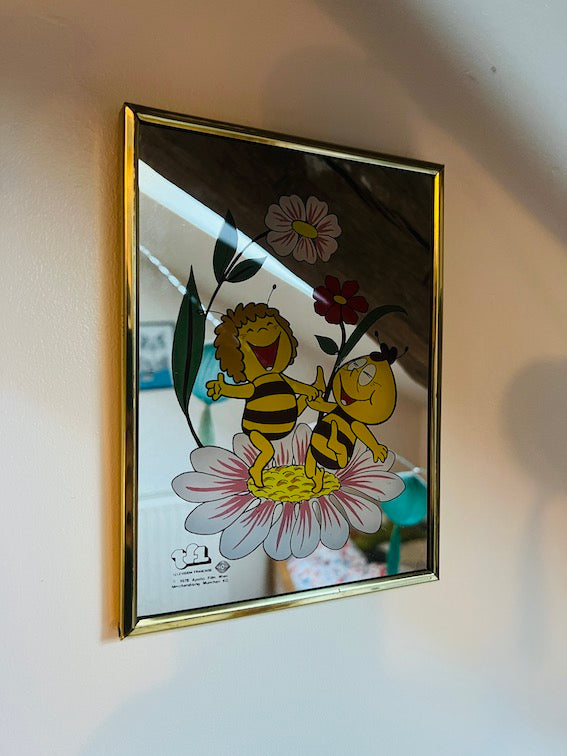 Petit cadre miroir vintage Maya l'abeille
