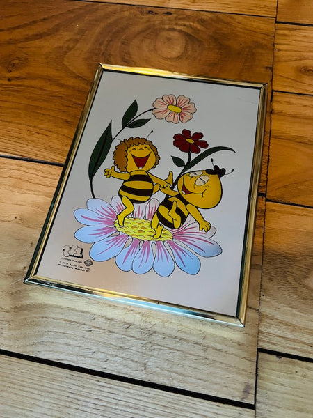 Petit cadre miroir vintage Maya l'abeille