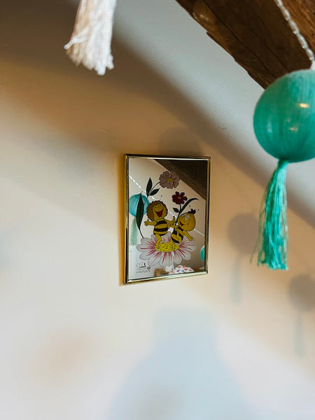 Petit cadre miroir vintage Maya l'abeille