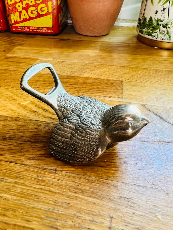 Oiseau décapsuleur / ouvre-bouteille en métal