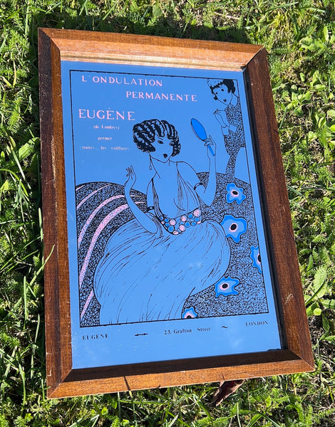 Cadre miroir vintage Ondulation permanente Eugène - Made in England
