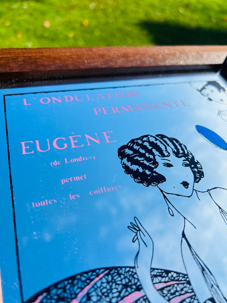 Cadre miroir vintage Ondulation permanente Eugène - Made in England