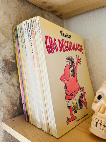 Collection de 7 albums brochés vintages de Reiser - Années 80