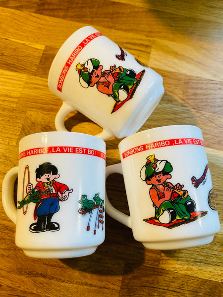 Lot de 3 mugs Arcopal vintages pour Haribo