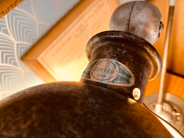 Lampe d'atelier Jieldé vintage 2 bras restaurée