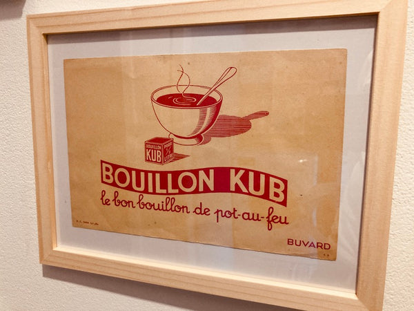Buvard publicitaire vintage Bouillon Kub encadré