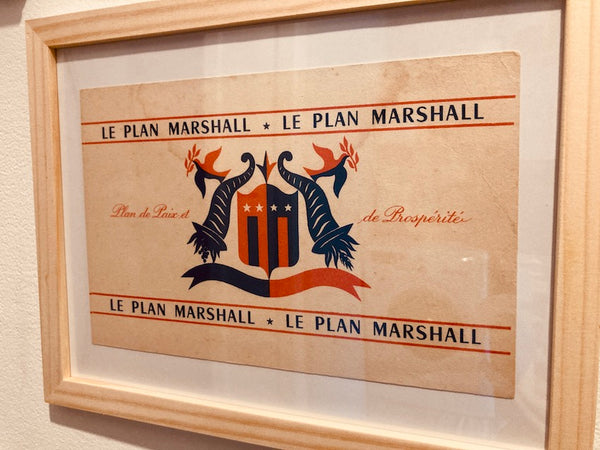 Buvard publicitaire vintage Le Plan Marshall encadré