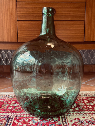 Dame jeanne en verre de 20 litres couleur verte foncée