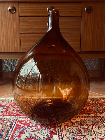 Dame jeanne en verre de 30 litres couleur ambrée