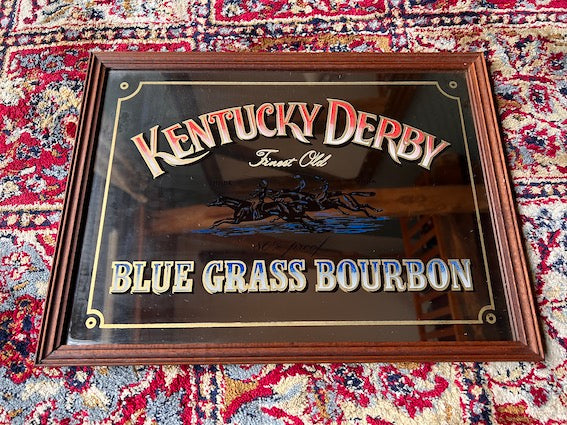 Cadre miroir publicitaire vintage Kentucky Derby - Années 70/80