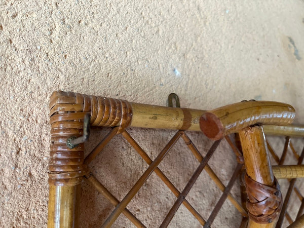 Porte-manteau vintage en rotin