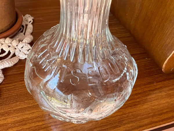 Carafe publicitaire vintage Extraits E. Durand Fils Nîmes en verre