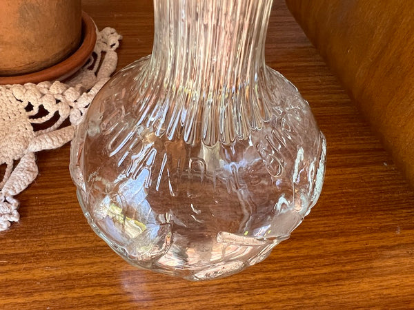 Carafe publicitaire vintage Extraits E. Durand Fils Nîmes en verre