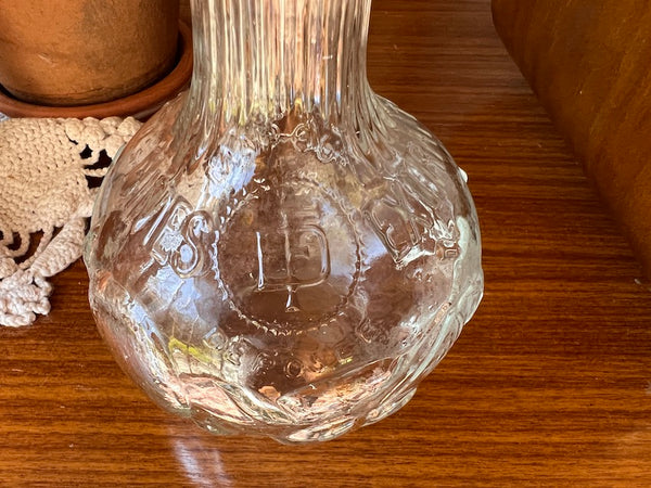 Carafe publicitaire vintage Extraits E. Durand Fils Nîmes en verre