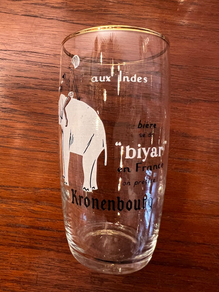 Lot de 6 verres de bistrot à bières vintages Kronenbourg