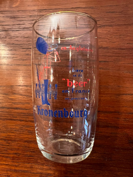 Lot de 6 verres de bistrot à bières vintages Kronenbourg