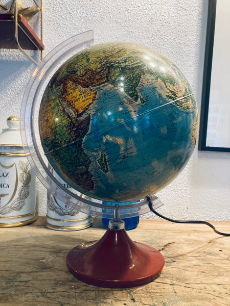 Globe terrestre lumineux Tecnodidattica PL25 DL - Années 80