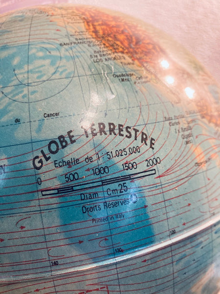 Globe terrestre lumineux Tecnodidattica PL25 DL - Années 80