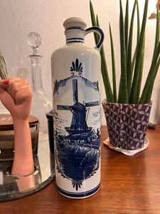 Bouteille vintage Bols en faïence de Delft (Hollande)