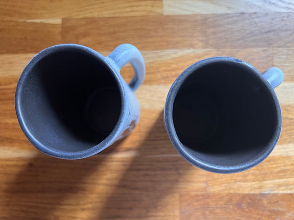 2 mugs à anse vintages en céramique François Caléca Vallauris - Années 60
