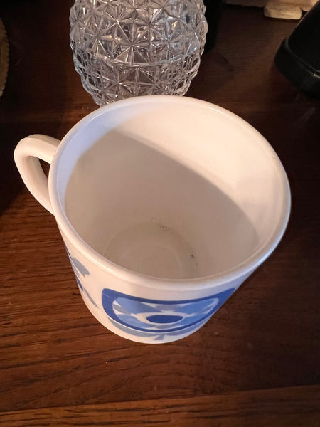 Mug publicitaire vintage Mobil en verre Arcopal - Années 70