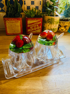 Service à confiture vintage en plexiglas