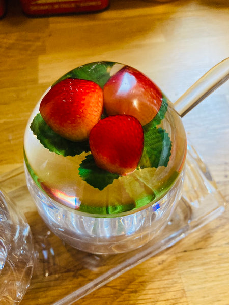 Service à confiture vintage en plexiglas