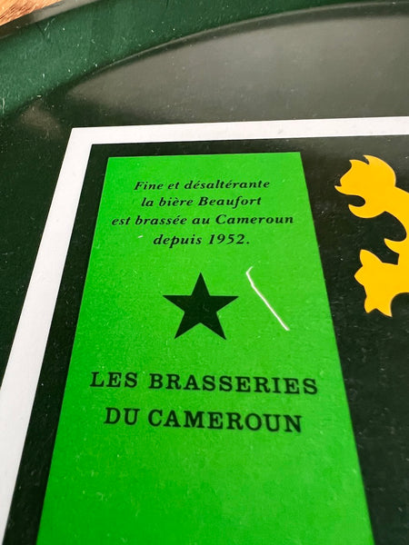 Plateau de serveur de bistrot / bar vintage Beaufort - Les Brasseries du Cameroun - Melform