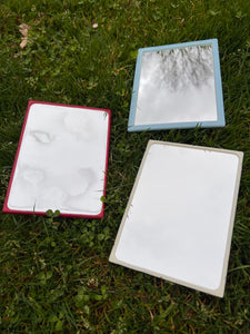 Lot de 3 miroirs de barbier / salle de bain / maquillage vintages