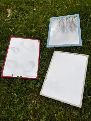 Lot de 3 miroirs de barbier / salle de bain / maquillage vintages
