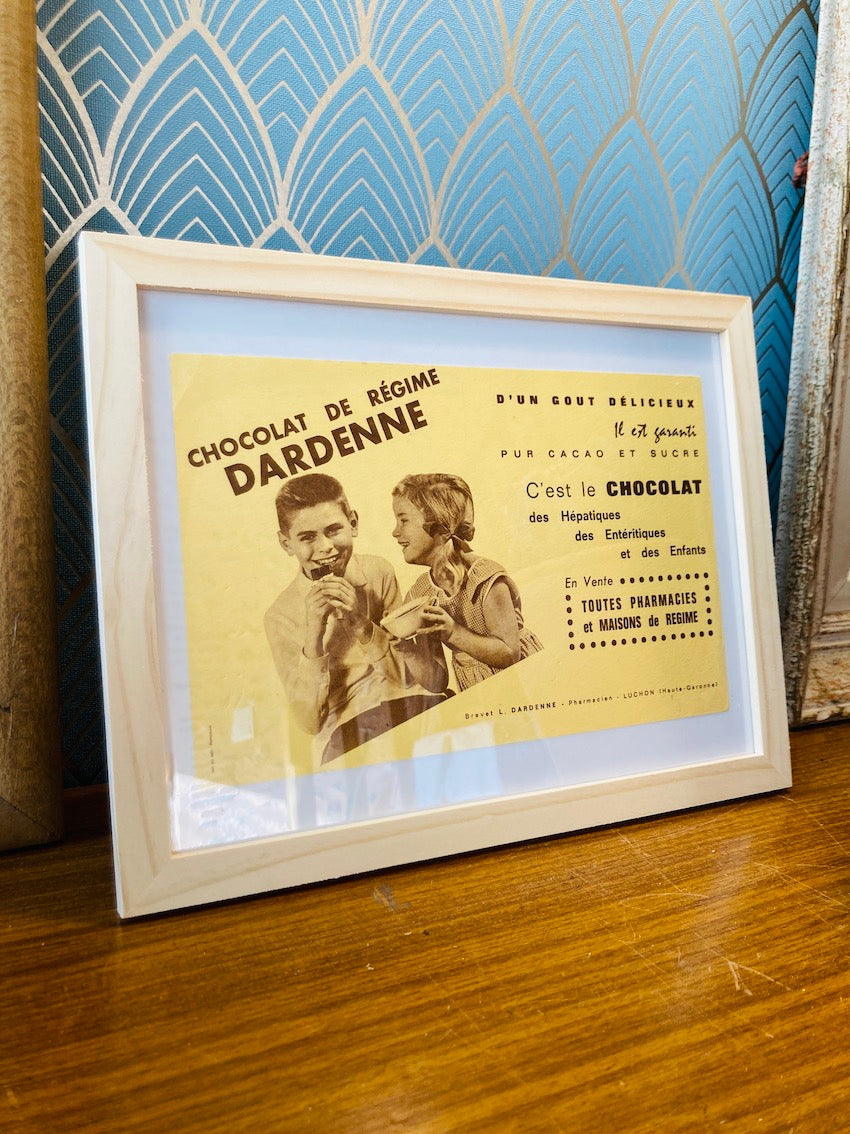 Buvard publicitaire vintage Dardenne encadré