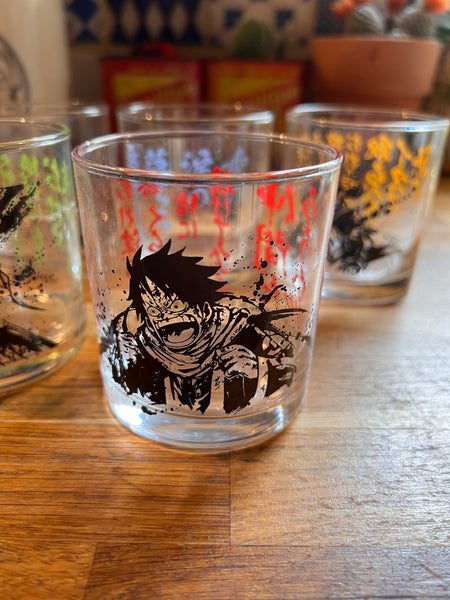 5 verres collectors One Piece Ichiban Kuji Bandai Spirits - Made in Japan