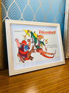 Buvard publicitaire vintage Tricosteril encadré