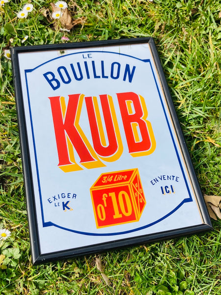 Miroir publicitaire Bouillon Kub vintage 42x30cm