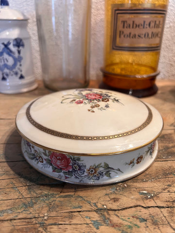 Bonbonnière ancienne en porcelaine Limoges HT France - Années 30