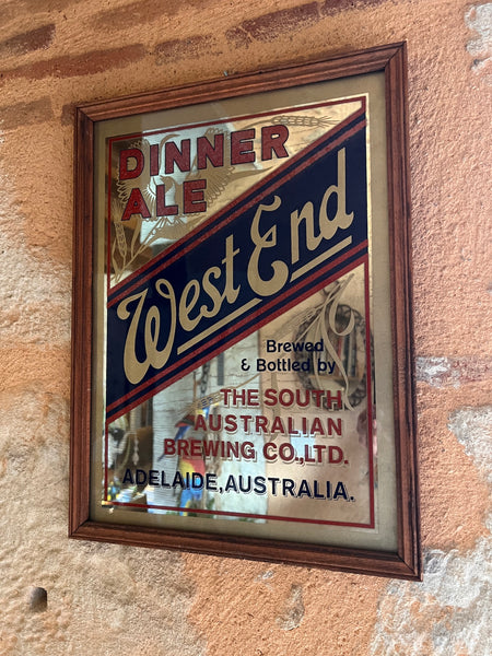 Miroir publicitaire vintage West End - Adelaide Australia