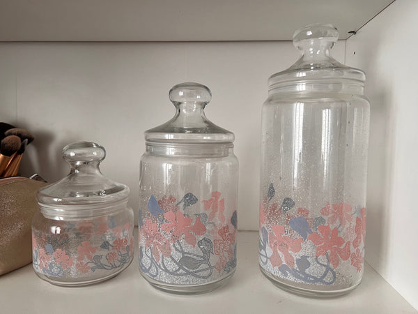 Ensemble de 3 pots vintages Luminarc France - Années 70
