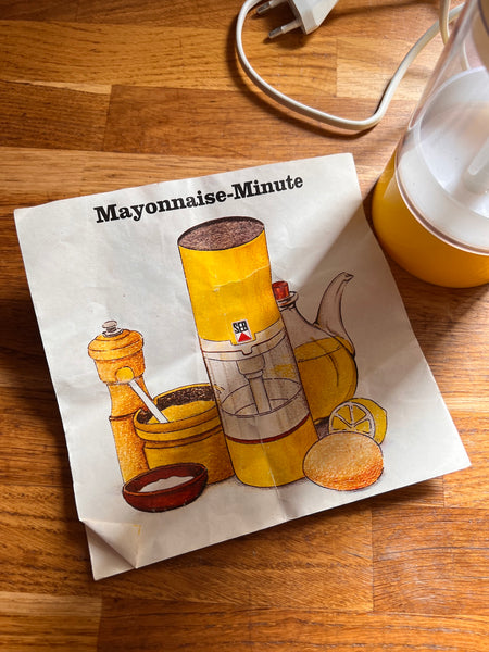 Batteur à mayonnaise minute vintage Seb jaune - Années 70