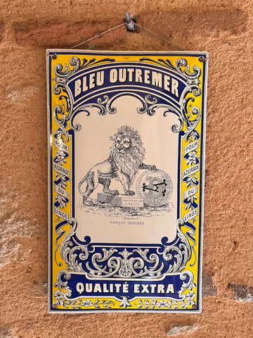Petite plaque émaillée Bleu Outremer Qualité extra